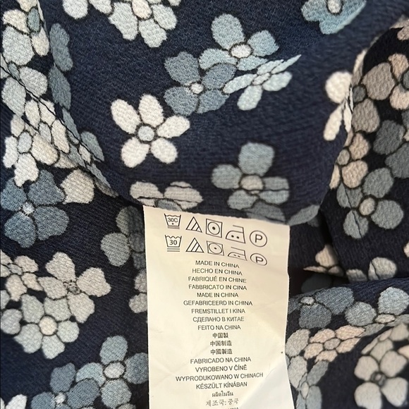 MICHAEL KORS Blue Floral Cold Shoulder Shorts Jumpsuit, Size M - Picture 13 of 14